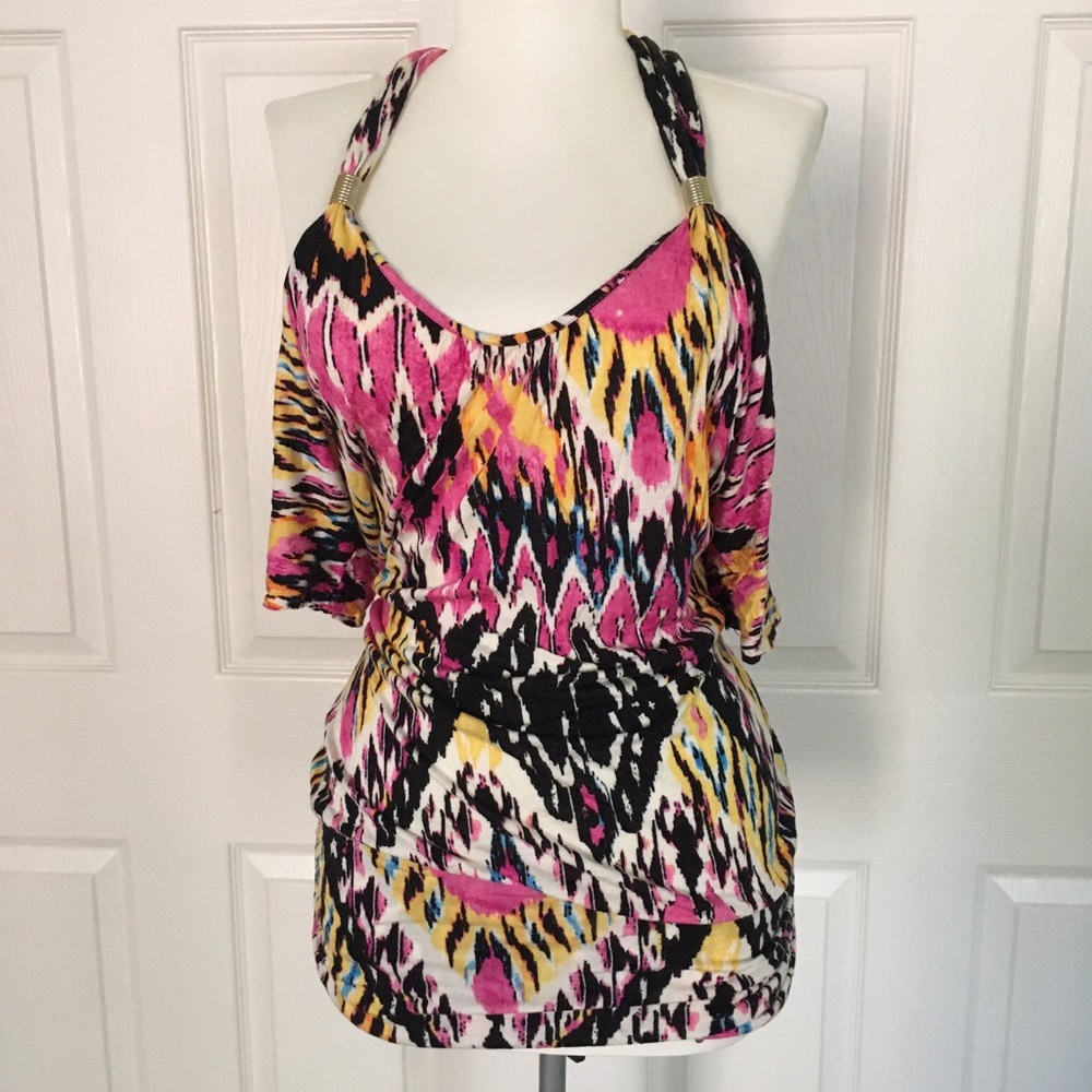 Express • Multicolor Open Shoulder Party Blouse